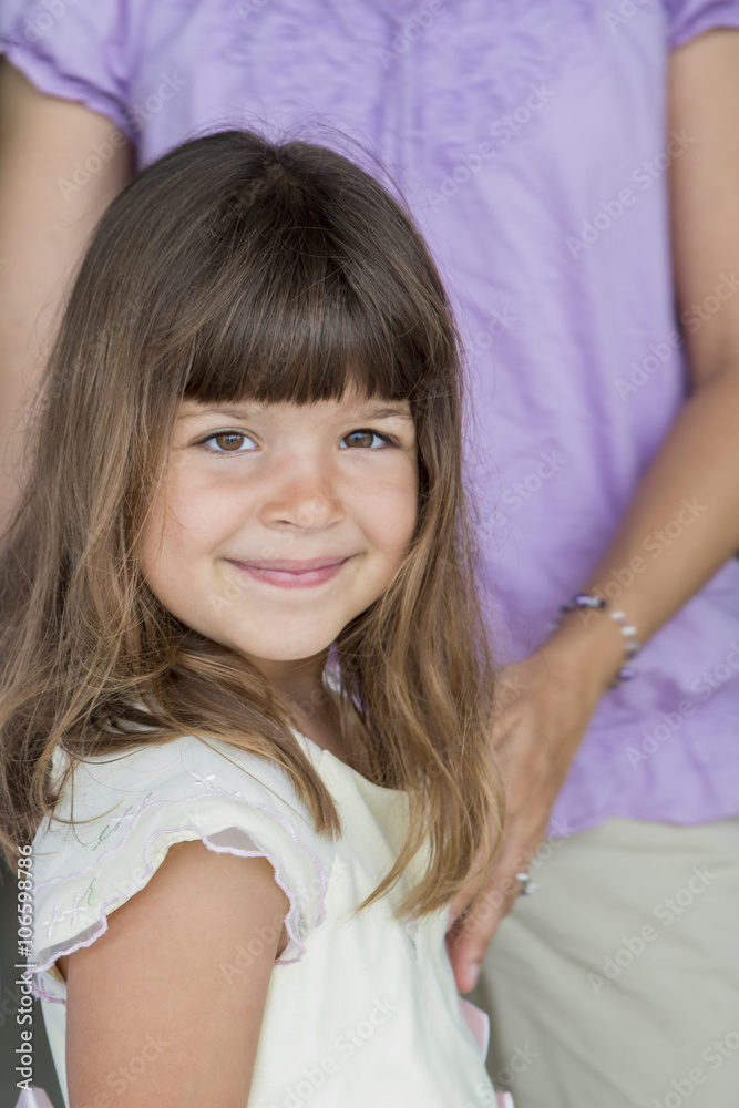 Caucasian girl smiling in formal wear Caucasian girl smiling in formal wear