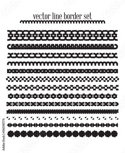 ПечатьTrendy special lines border scribble elements for design. Individual ornament for posters illustrations flash tattoo, needlework
