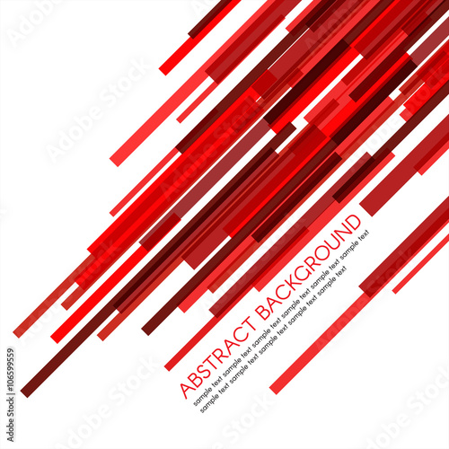 Fototapeta Naklejka Na Ścianę i Meble -  Red rectangle bars obliquely vector abstract background