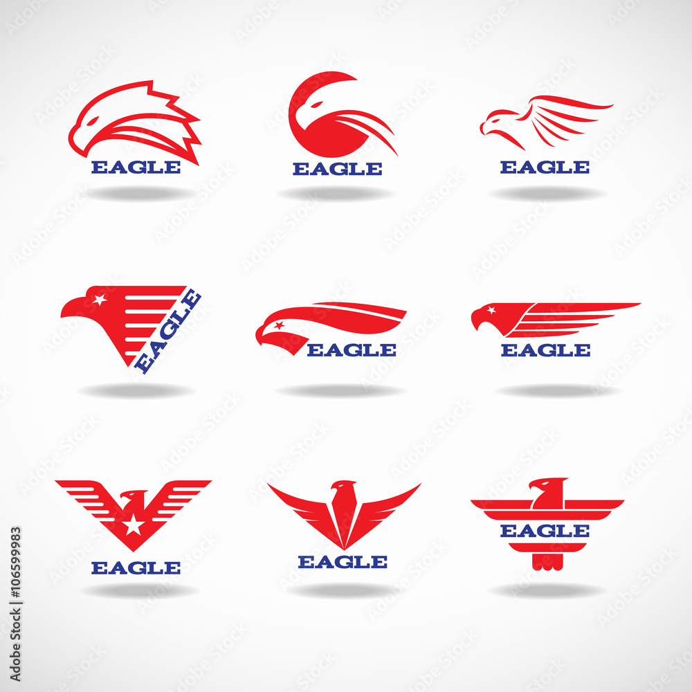 Fototapeta premium Red Eagle vertor design 9 style