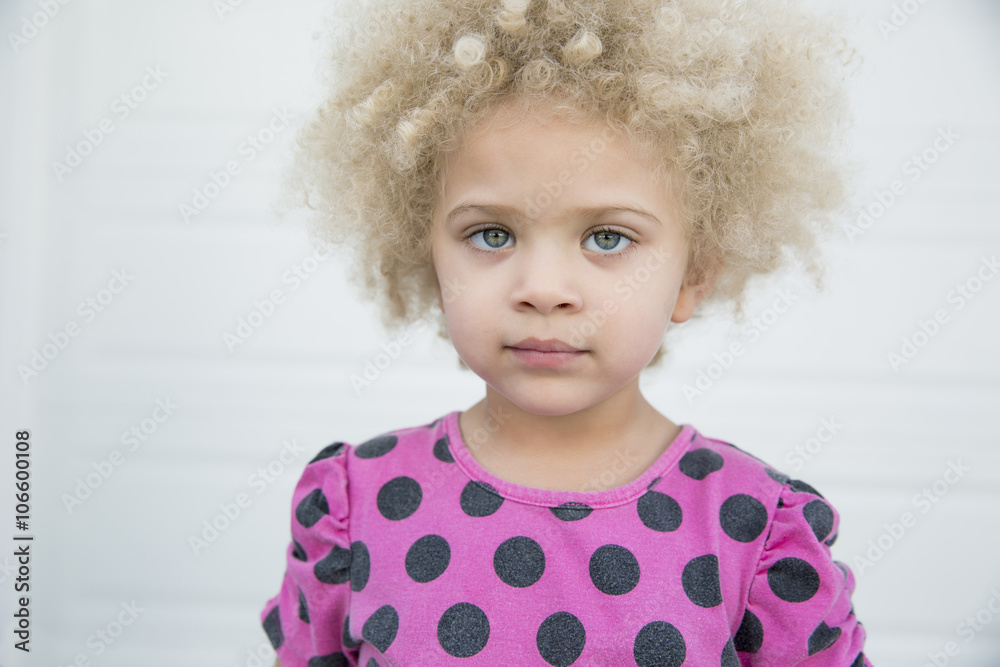 Mixed race girl standing outdoors Mixed race girl standing outdoors