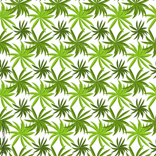 Tropical grass field seamless pattern. Fresh green summer vector pattern. © YoPixArt
