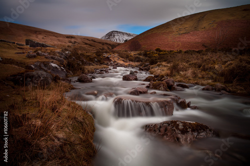 Llyn y Fan Fach  Part of the Brecon Beacons in South Wales, near the village of Llanddeusant, the Welsh name means 'Lake of the small beacon hill' © leighton collins