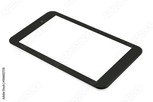 Simple Table Device with White Screen , isolate
