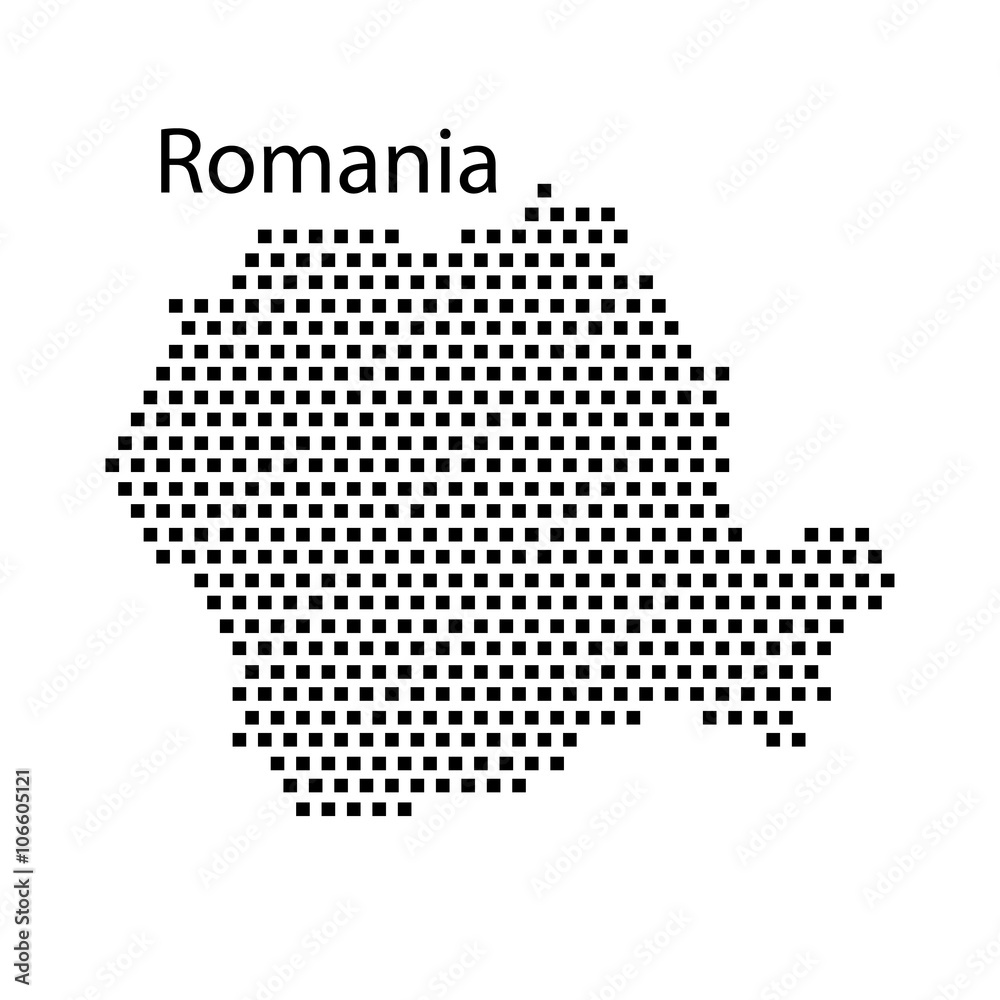 map of Romania,dot