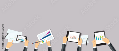 business analytic graph report . business investment planning