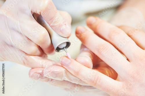 fingernail care. manicure nail polish beauty procedure 