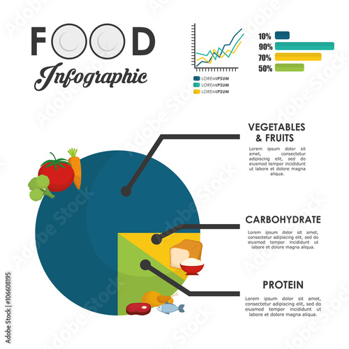 Infographics food design, vector illustration