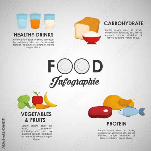 Infographics food design, vector illustration