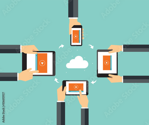 business video marketing share concept 