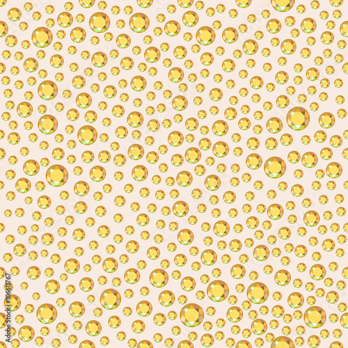 Scattered golden rhinestones