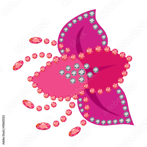 Flower beeds brooch