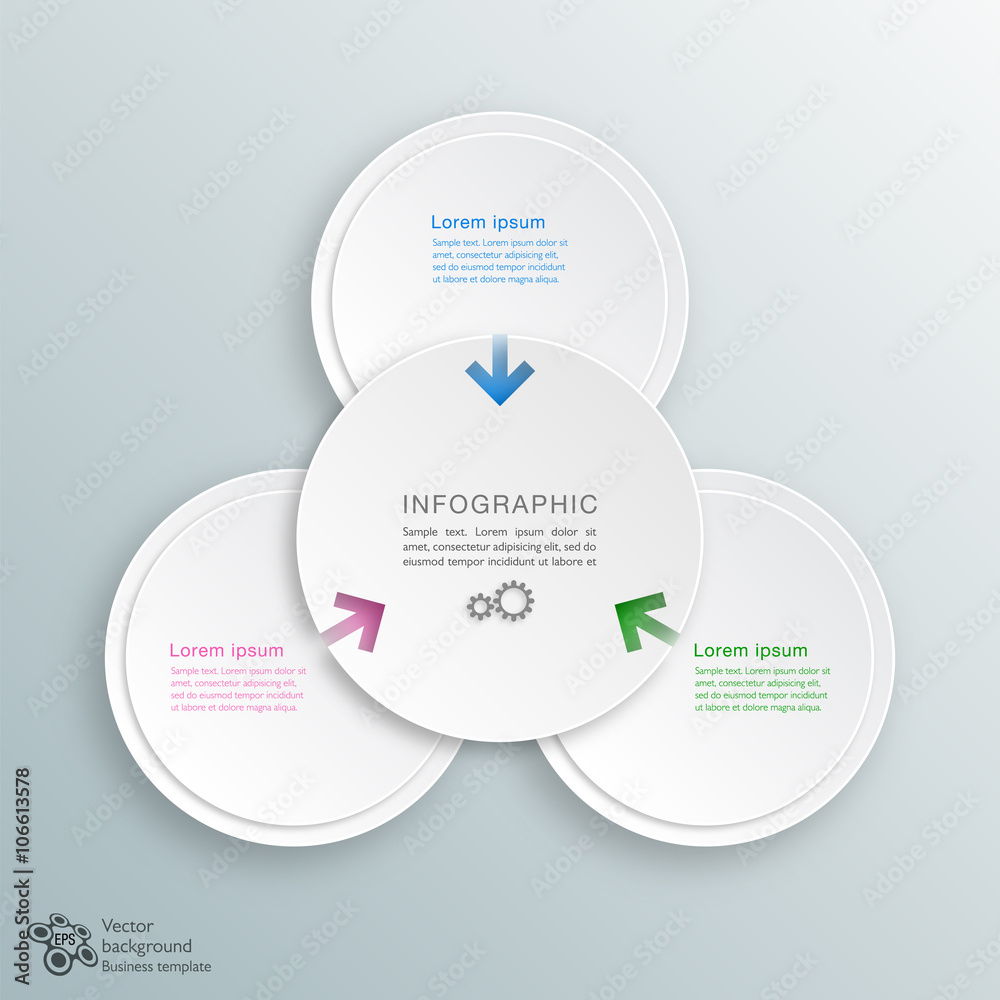 Infographics Vector Background 3-Step Process Infographics Vector Background 3-Step Process