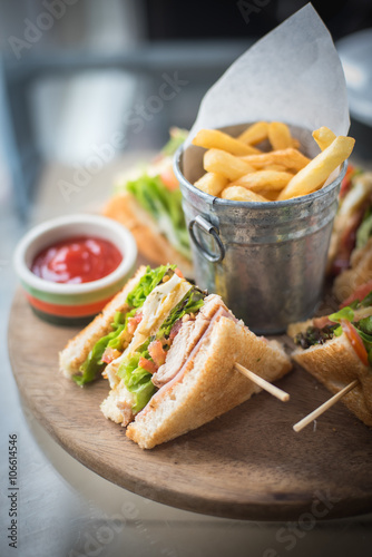 Freshly made clubsandwiches