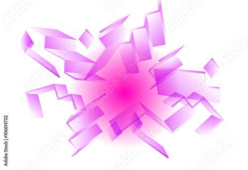 abstract geometric background with purple transparence figures,