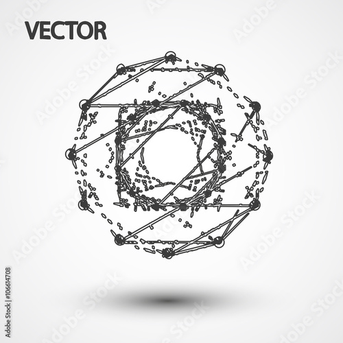 Wireframe polygonal elements eps10