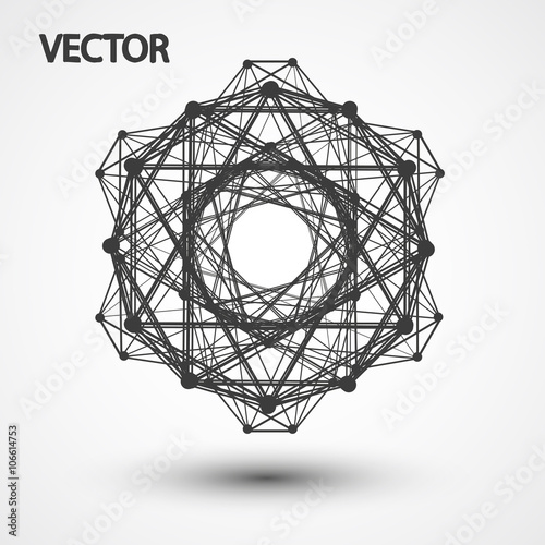 Wireframe polygonal elements eps10