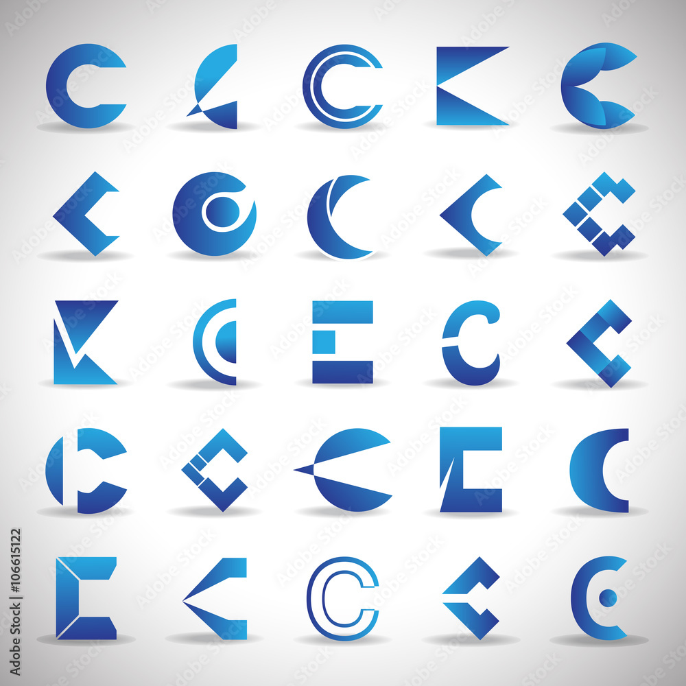 C Letters Icons Set-Isolated On Gray Background-Vector Illustration,Graphic Design.For Web,Websites,App,Print,Presentation Templates,Mobile Applications And Promotional Materials.Different Lettering C Letters Icons Set-Isolated On Gray Background-Vector Illustration,Graphic Design.For Web,Websites,App,Print,Presentation Templates,Mobile Applications And Promotional Materials.Different Lettering