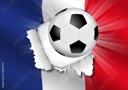 Foot France - Drapeau transpercé