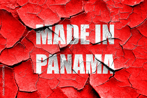 Grunge cracked Made in panama photo