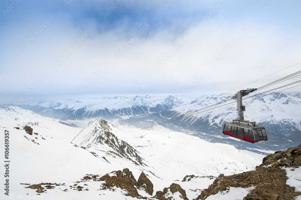 Obraz premium Swiss cable car