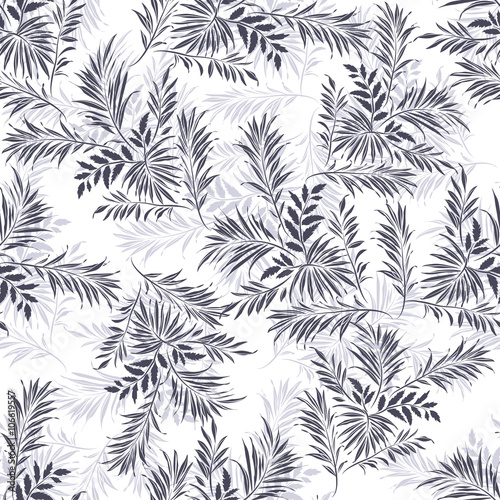 Palm leaves. Doodle style