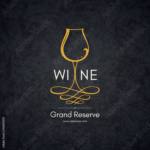 Logotype for wine shop, winery, wine list, restaurant