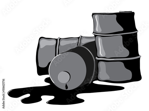 storage of waste oil refining/dump the old crumpled barrel of oil refining waste