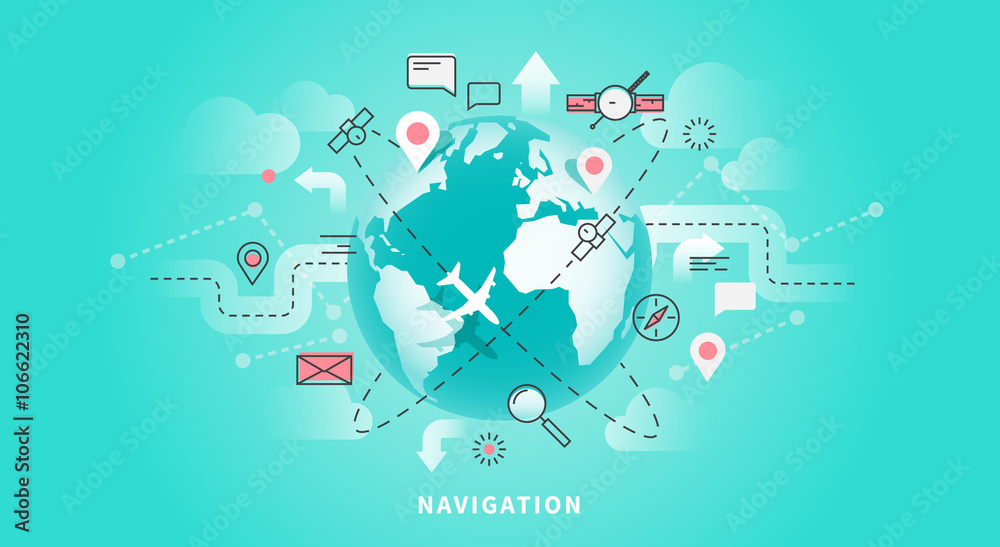 Web banner of map navigation Web banner of map navigation