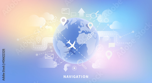 Web banner of map navigation