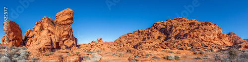 Pano of the Valley of Fire Landscape Nevada