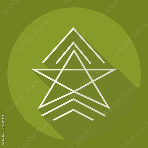 Flat modern design with shadow  Icon theater
