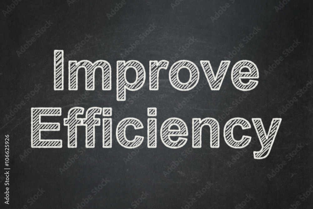 Fototapeta premium Business concept: Improve Efficiency on chalkboard background