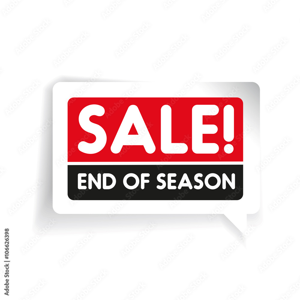 Sale - End of season label vector Sale - End of season label vector