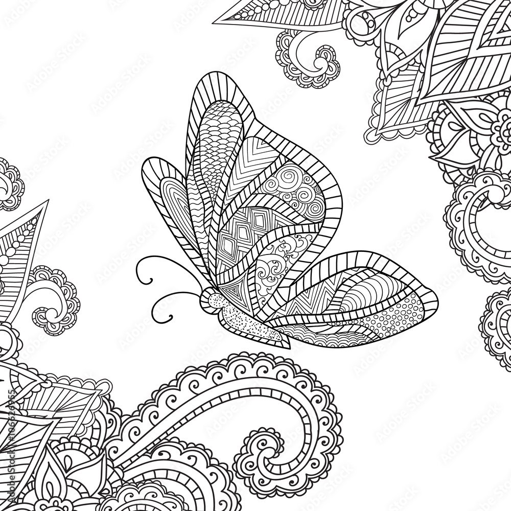 Abstract Butterfly Coloring Pages