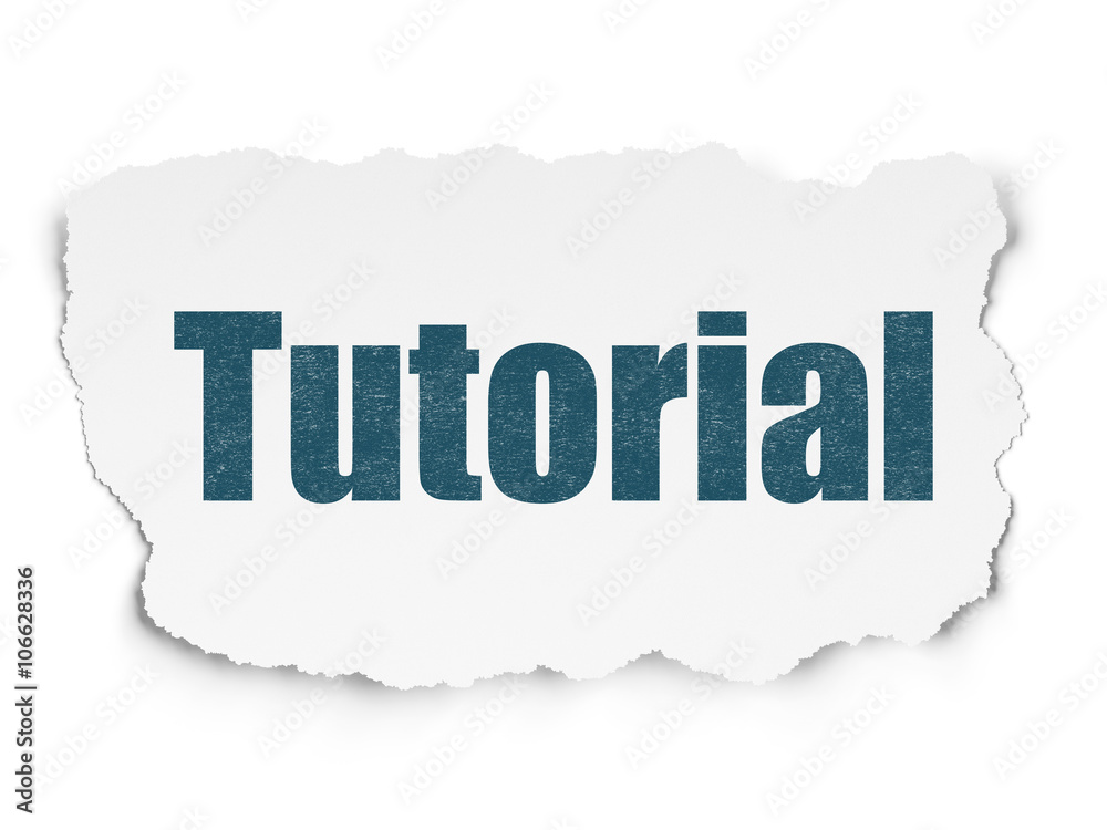 Learning concept: Tutorial on Torn Paper background Learning concept: Tutorial on Torn Paper background