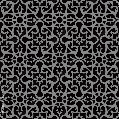 Elegant dark antique background image of flower square kaleidoscope