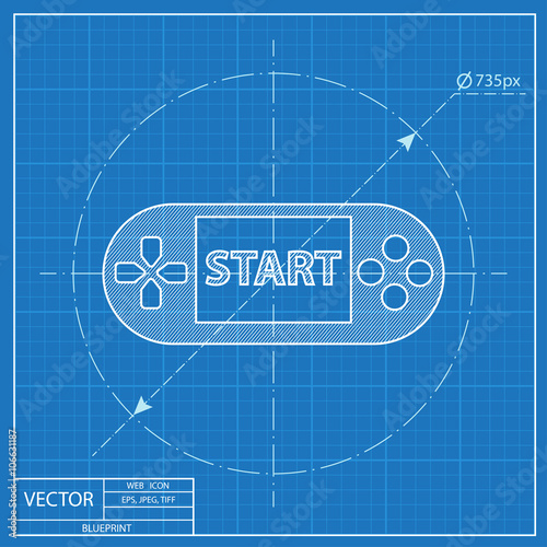 Handheld game console blueprint icon