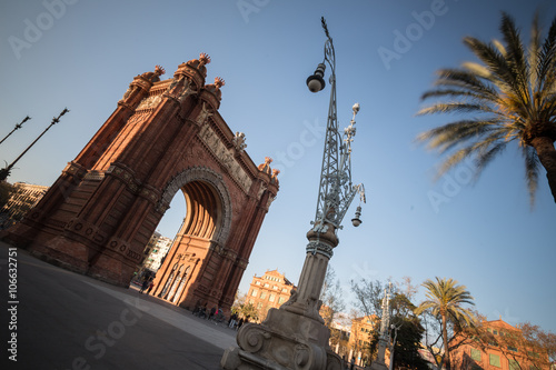 arc de triomf building barcelona spain photo