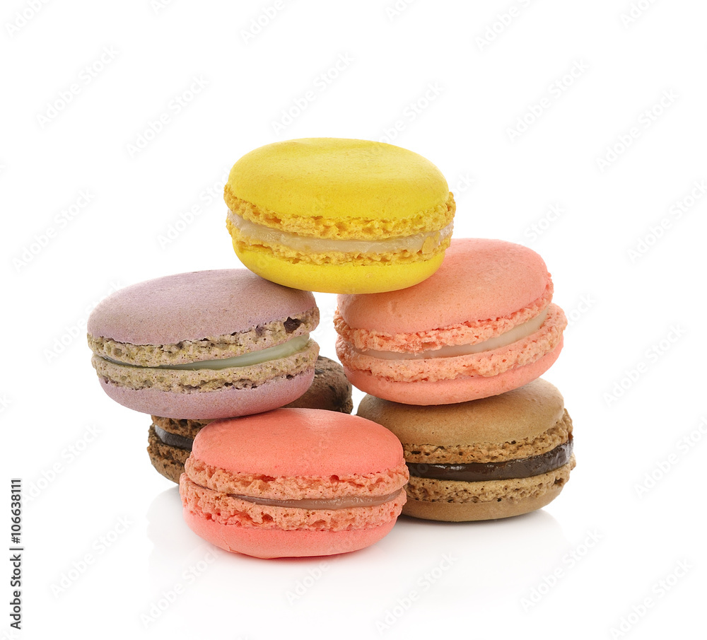 macaroons isolate on white background. macaroons isolate on white background.