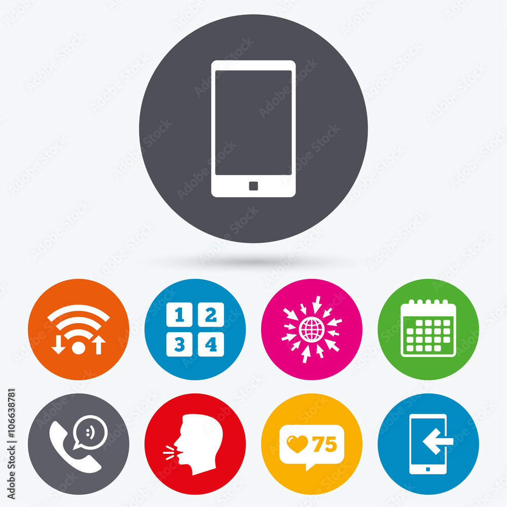 Phone icons. Call center support symbol. Phone icons. Call center support symbol.