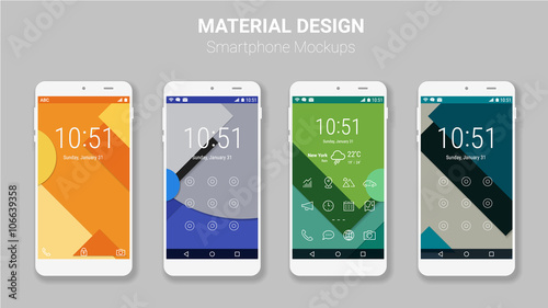 Material UI screens mockup kit photo