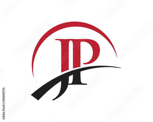 JP red letter logo swoosh