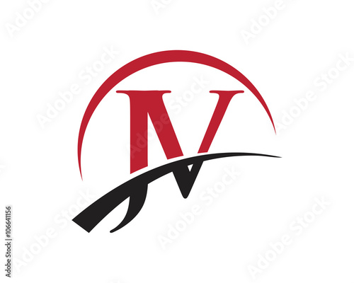JV red letter logo swoosh