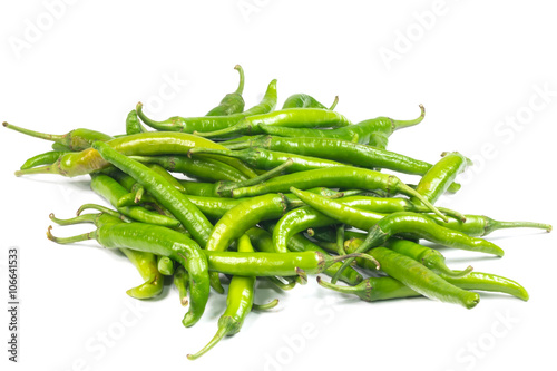 Green peppers isolated on white 