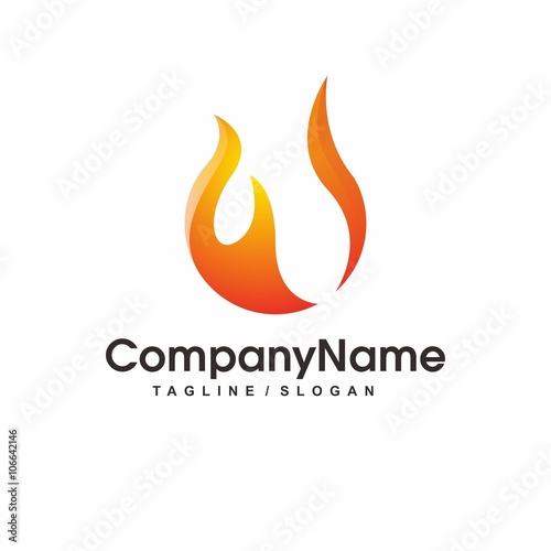 Fire Flame Logo design vector 