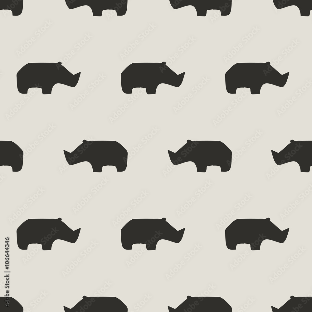 seamless rhino pattern seamless rhino pattern