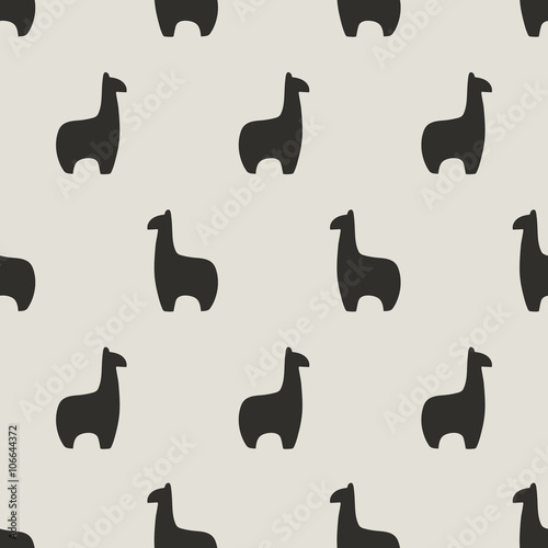 Fototapeta Naklejka Na Ścianę i Meble -  seamless alpaca pattern