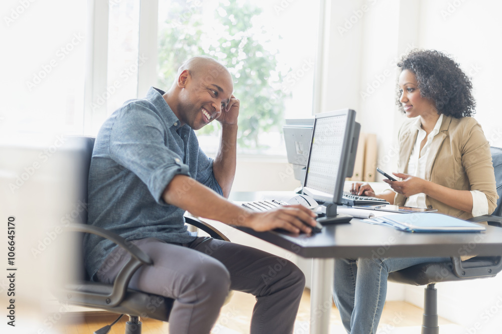 Business people working in office