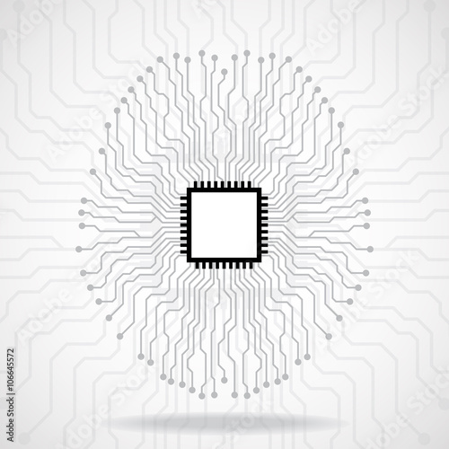 Brain. Cpu. Circuit board